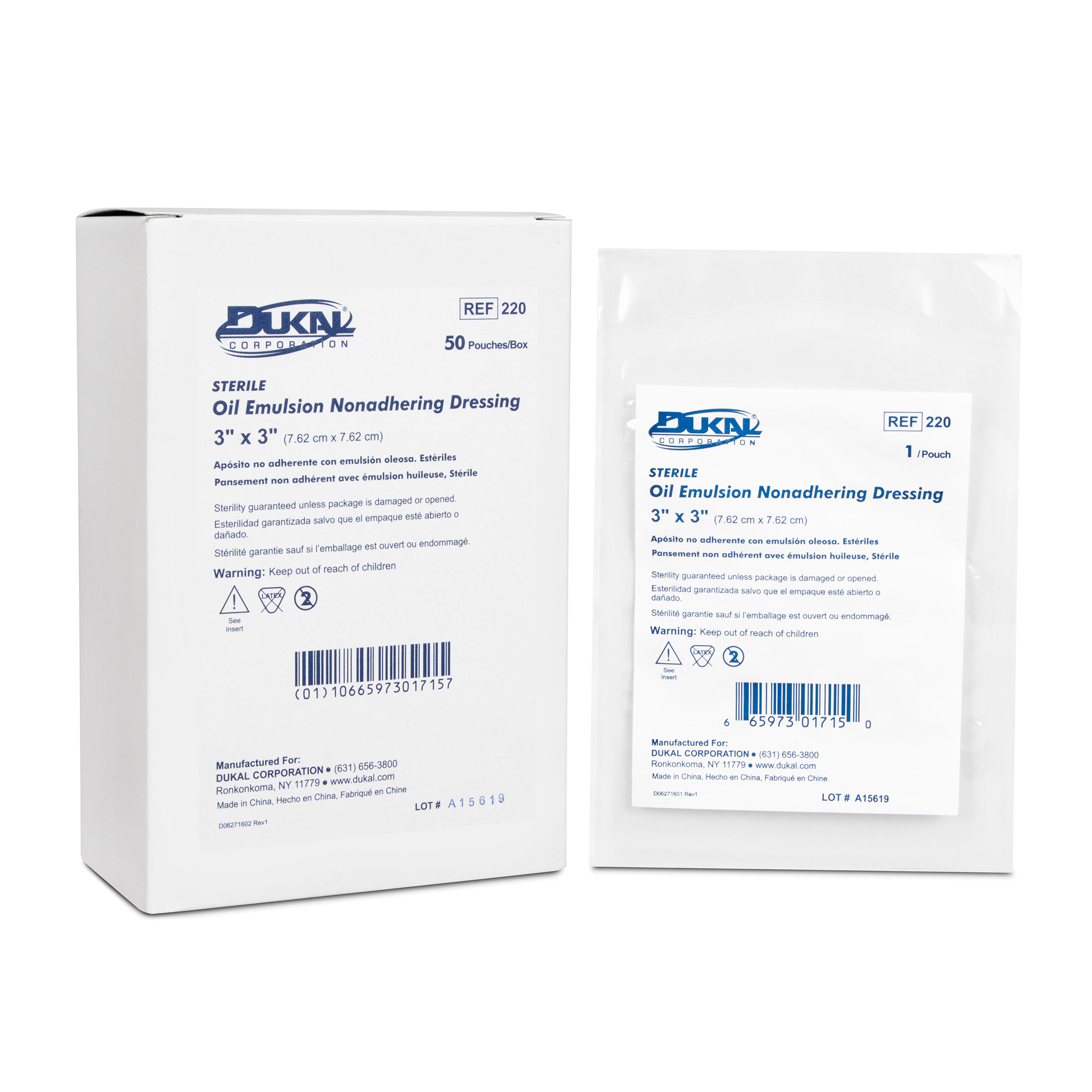 Dressing Impregnated Non-Adherent Dukal 3 X 3 In .. .  .  